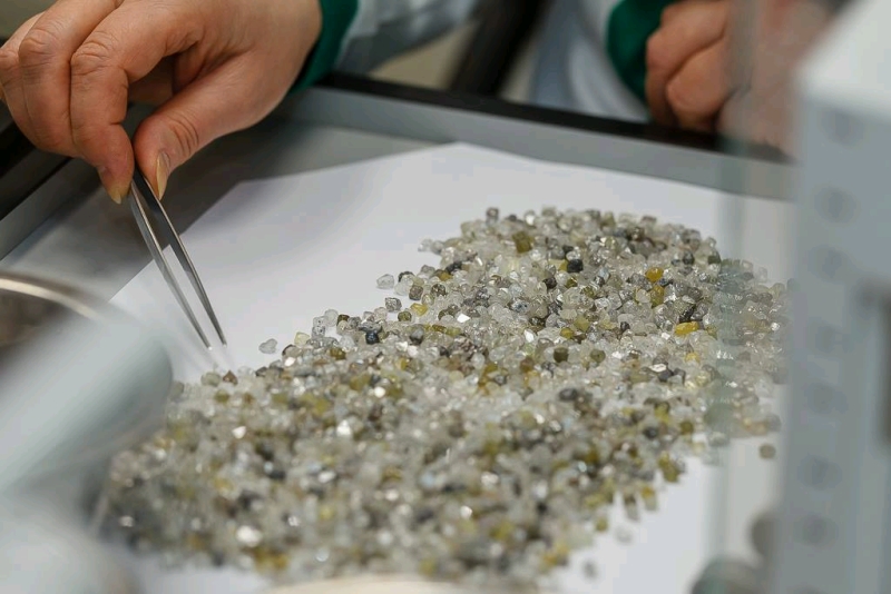 В центре сортировки алмазов. Фотография АК 'АЛРОСА'
