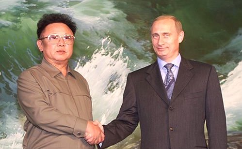 Ким Чен Ир и Владимир Путин