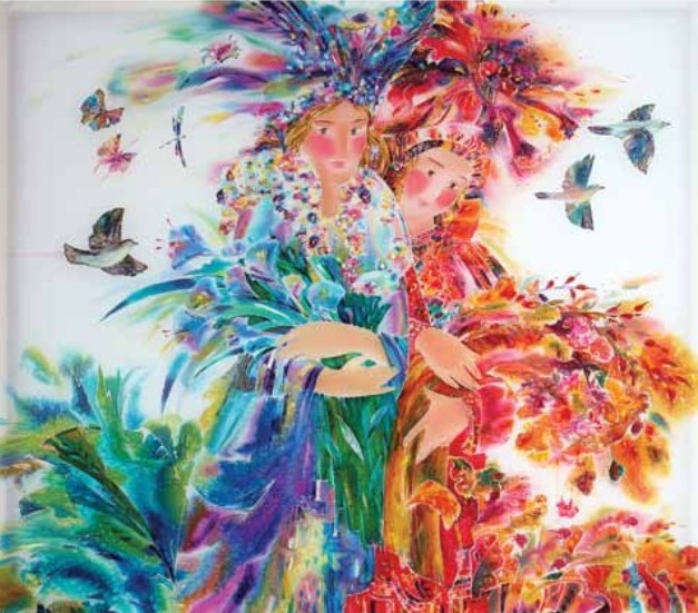 Хрустова Н. В. Красный сарафан. 2008. 95х100 by . 