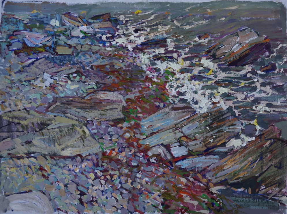 Фирюлина С. прибой, холст,темпера by . 